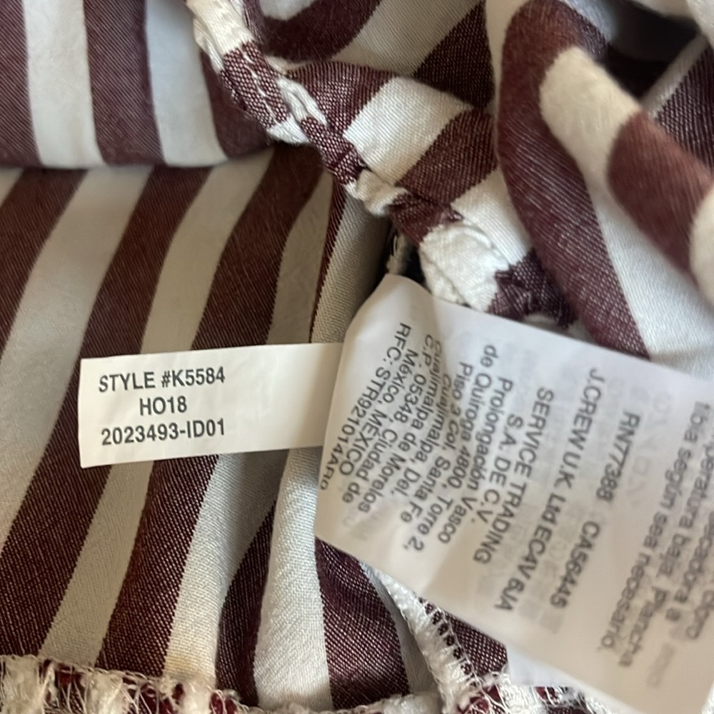Madewell Stanza Ruffle-Hem Top in Stripe Sz S - Picture 10 of 12